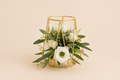 Modere Goldene Blumenständer - Verleih