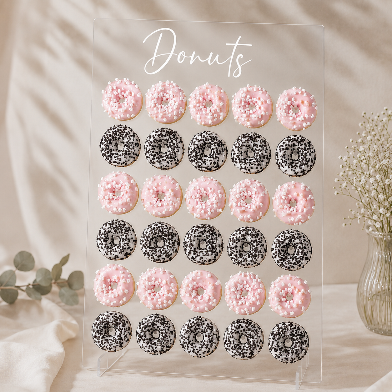 Acrylglas Donutstand - Verleih & Personalisierte Anfertigung