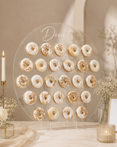 Acrylglas Donutsstand (Rund) - Verleih & Personalisierte Anfertigung