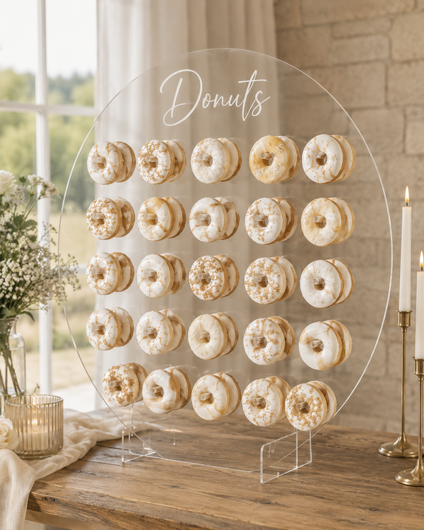 Acrylglas Donutsstand (Rund) - Verleih & Personalisierte Anfertigung