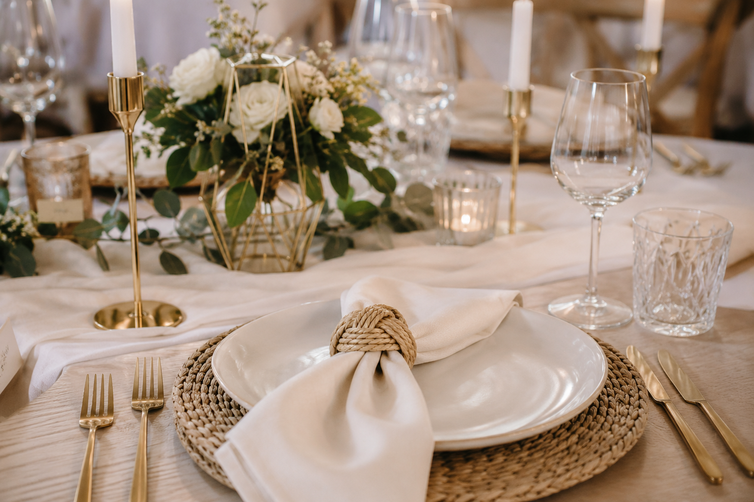 Moderne Boho Serviettenringe - Verleih