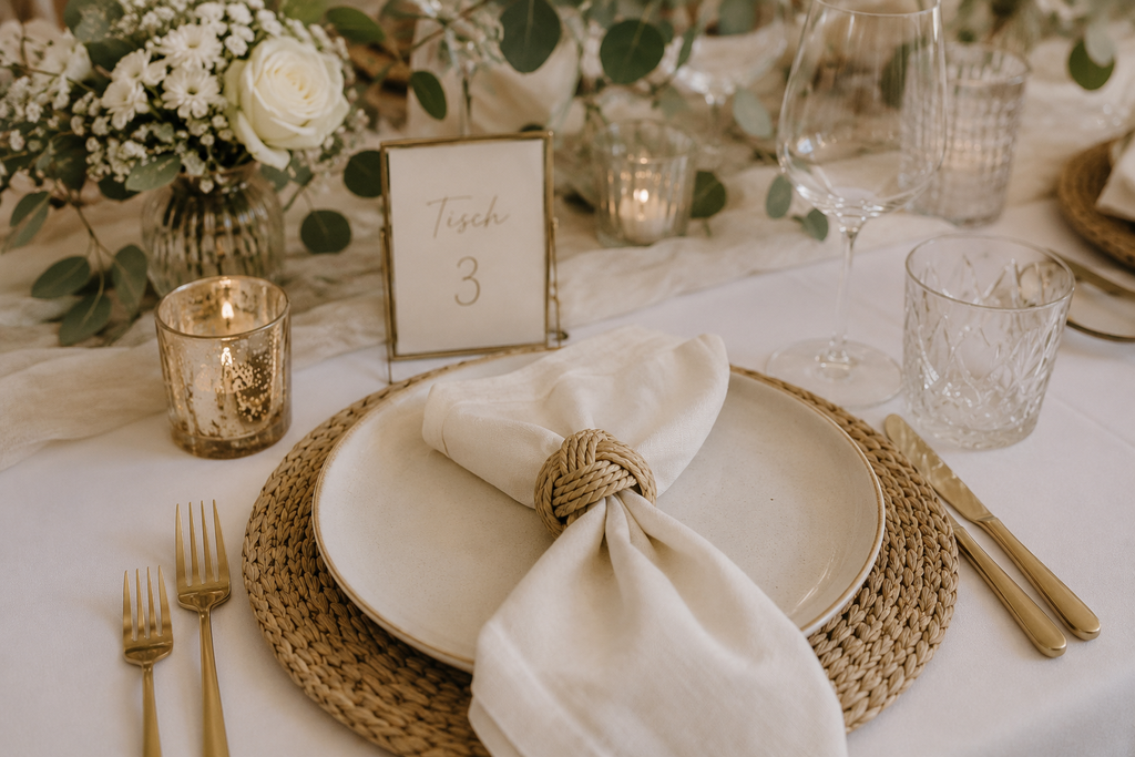 Moderne Boho Serviettenringe - Verleih