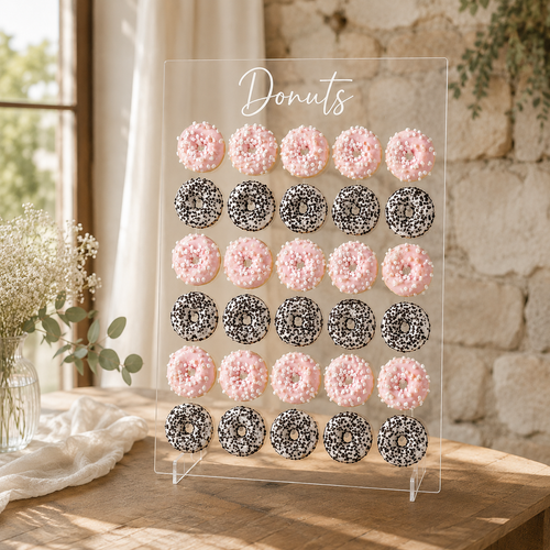 Acrylglas Donutstand - Verleih & Personalisierte Anfertigung